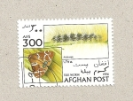 Stamps Afghanistan -  Arctia caja