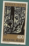 Stamps Yugoslavia -  Servicios Sociales  -  Arte - Daniel Ozmo