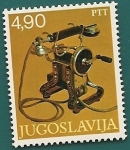 Sellos de Europa - Yugoslavia -  Comunicaciones - Teléfono antigüo