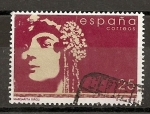 Sellos de Europa - Espa�a -  Mujeres famosas españolas. MARGARITA XIRGU. (intercambio)