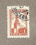 Stamps Russia -  Torre del reloj del Kremlin