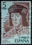 Stamps Spain -  Jorge Manrique (1440-1479)