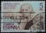Stamps Spain -  Defensa Naval de Tenerife S.XVIII