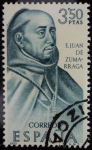 Stamps Spain -  Fray Juan de Zumárraga (1468-1548)