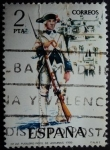 Stamps Spain -  Fusilero Regimiento de Asturias / 1789