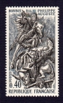 Stamps France -  PHILIPPE AUGUSTE , BOUVINES 1214