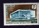 Stamps : Europe : France :  CONFERENCE DE COOPERATION MONDIALE ENSEIGNEMENT AUDIO-VISUEL DE LANGUES VIVANTES-ROYAN 1968