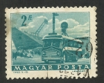 Stamps : Europe : Hungary :  Autobús