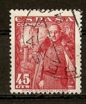 Stamps Spain -  Franco y castillo de La Mota.