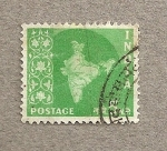 Stamps Asia - India -  Mapa del país