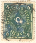 Stamps : Europe : Germany :  Marf 4 1922