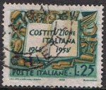 Stamps Italy -  10º ANIVERSARIO DE LA CONSTITUCIÓN
