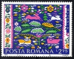 Stamps : Europe : Romania :  Tapices y alfombras. Oltenia (2,75 l.)