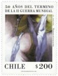 Stamps Chile -  50 Años Termino de la II Guerra Mundial 