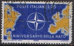 Stamps Italy -  10º ANIV DE LA OTAN
