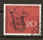 Stamps Germany -  50 Aniversario de la muerte de Wilhelm Busch.