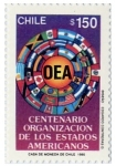 Stamps Chile -  CENTENARIO DE LA O.E.A