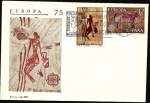 Stamps Spain -  EUROPA 75   CEPT - Pinturas Rupestres  -   SPD