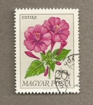 Stamps Hungary -  flor rosa