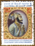 Stamps Asia - India -  MAHARAJ SHRI SHIVAJI