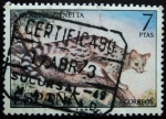 Stamps Spain -  Gineta / Genetta genetta