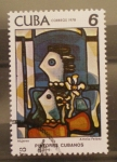 Stamps America - Cuba -  pintores cubanos, mujeres,  amelia pelaez