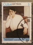 Stamps Cuba -  pintores cubanos, retrato de aristides, j. arche
