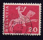 Stamps Switzerland -  CORREO A CABALLO