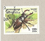 Sellos del Mundo : Asia : Cambodia : Lucanus cervus