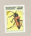 Stamps Cambodia -  Purpuricenus kaehleri