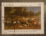 Sellos de America - Cuba -  obras de arte museo nacional, una capea, e. de lucas padilla