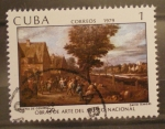 Stamps Cuba -  obras de arte museo nacional, escena de genero, david teniers