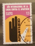 Stamps Cuba -  año internacional de la lucha contra el apartheid