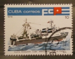 Sellos de America - Cuba -  flota pesquera cuba, arrastrero por la popa