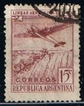 Stamps Argentina -  Scott    C53  Avion y cataratas Iguazul