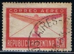 Sellos de America - Argentina -  Scott  C38  Avion y sobres de correos