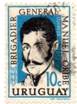 Stamps : America : Uruguay :  BRIGADIER GRAL -MANUEL ORIBE