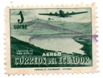 Stamps : America : Ecuador :  LAGUNA de SAN PABLO-Aereo
