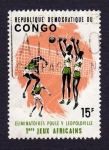 Stamps : Africa : Democratic_Republic_of_the_Congo :  ELIMINATOIRES POULE V LEOPOLDVILLE 1º JEUX AFRICAINS