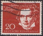 Stamps Germany -  INAUGURACIÓN DE LA SALA BEETHOVEN EN BONN