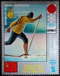 Stamps Equatorial Guinea -  Sapporo 1972 / Esquí de fondo