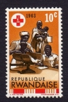 Stamps Rwanda -  CRUZ ROJA 