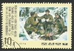 Stamps North Korea -  Pintura de soldados