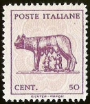 Stamps : Europe : Italy :  LOBA AMAMANTANDO - ROMULO Y REMO