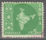 Stamps India -  INDIA_SCOTT 305 MAPA INDIA(5NP) $0,20