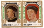 Stamps United Arab Emirates -  Air Mail-HENRY.V Y HENRY.VI