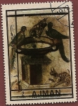 Stamps United Arab Emirates -  AJMAN  -  Arte Romano - Pompeya