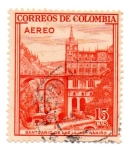 Stamps : America : Colombia :  SANTUARIO de las LAJAS-NARIÑO-AEREO