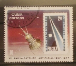 Stamps : America : Cuba :  XX aniversario satelite artificial