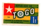 Sellos del Mundo : Africa : Togo : REPUBLICA DE TOGO-BANDERA-